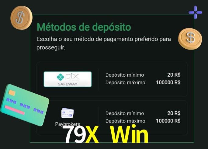 O cassino 79X Win oferece uma grande variedade de métodos de pagamento